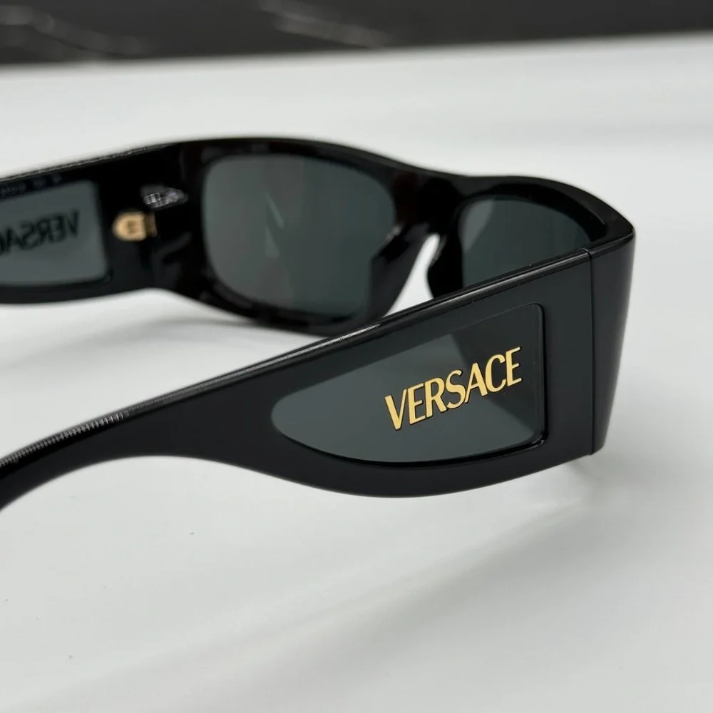 NEW MOD 4482 GB1/87 VERSACE BLACK SHIELD VE4482 GB187 UNISEX VERSACE SUNGLASSES